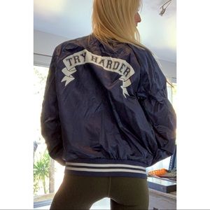 Try Harder baseball bomber jacket
